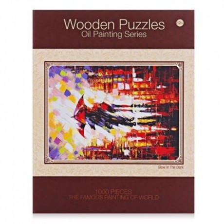 LUMINOUS WOODEN PUZZLES OIL PAINTING SERIES RAINY SCENE (COLORFUL)