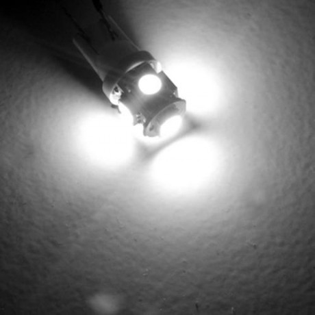 JIAWEN 10PCS T10 LED CAR BULBS 5050 SMD WHITE WEDGE INTERIOR SIDE DASHBOARD LICENSE LIGHT 