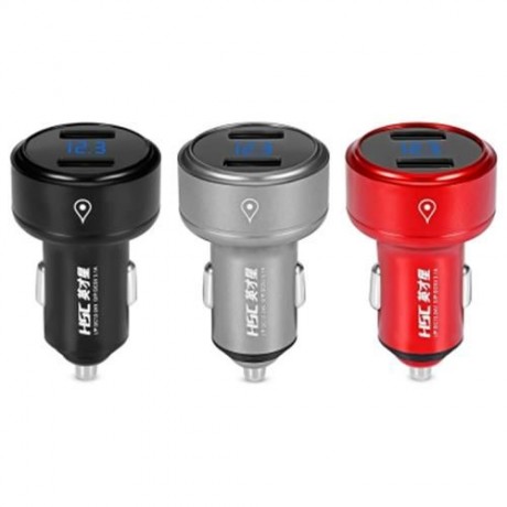 HSC 109A CAR CHARGER 3.1A INTELLIGENT CURRENT ASSIGNATION (RED)