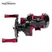TSURINOYA XF - 50 LEFT / RIGHT HAND METAL SPOOL FISHING REEL (RED)
