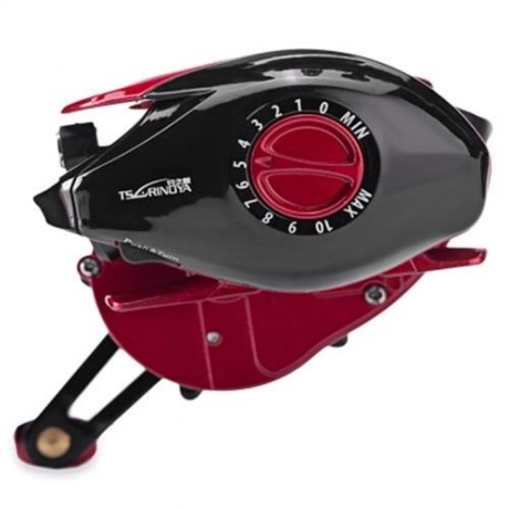 TSURINOYA XF - 50 LEFT / RIGHT HAND METAL SPOOL FISHING REEL (RED)