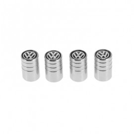 CAR TIRE VALVES COVER METAL WHEEL CAPS 4PCS (BLACK)