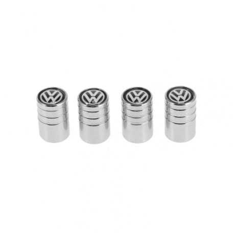 CAR TIRE VALVES COVER METAL WHEEL CAPS 4PCS (BLACK)