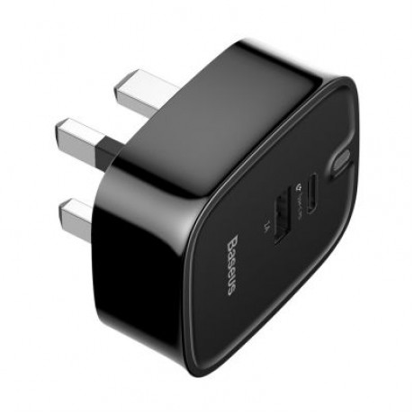 Baseus Funzi Type-C PD 3.0   USB Fast Charger 30W (BLACK)