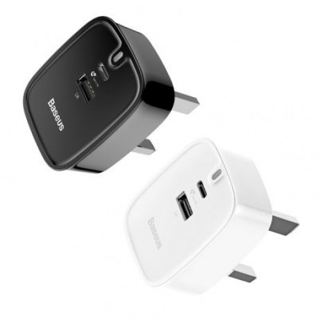 Baseus Funzi Type-C PD 3.0   USB Fast Charger 30W (BLACK)