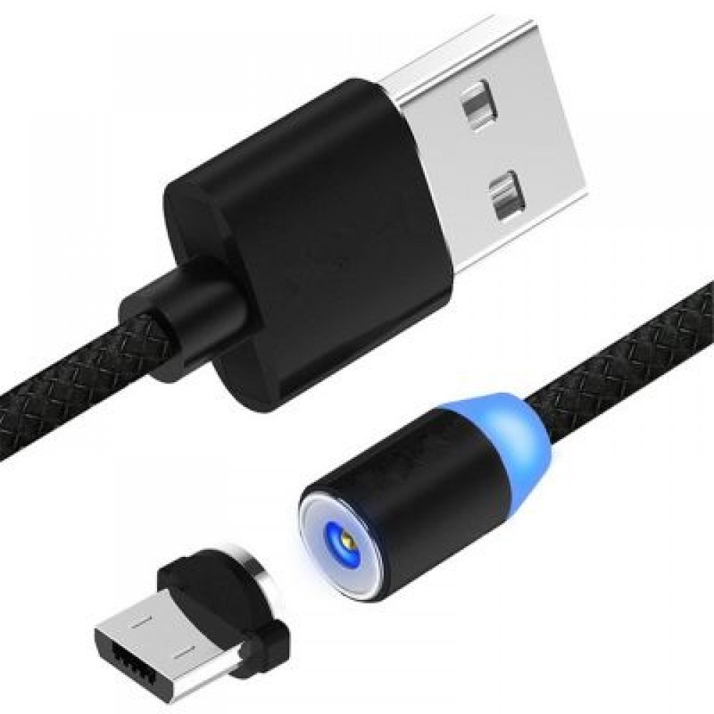1M Cable for Micro Usb V8 Led Upgraded Reflective Nylon Braided Magnetic Charger (BLACK) 1M Cable for Micro Usb V8 Led Upgraded Reflective Nylon Braided Magnetic Charger (BLACK)