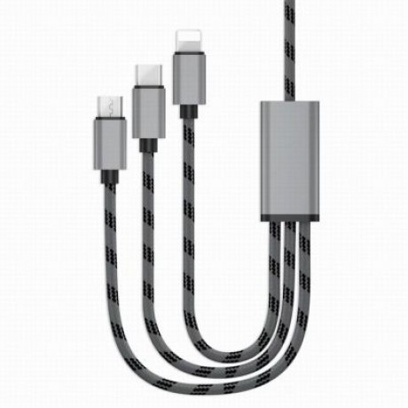 High Quality Wire 3 in 1 Cable and Charging Cable Usb for Android Micro iPhone Type-C Usb 