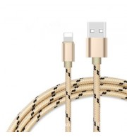 For iPhone Lightning Cable to USB Cable Gold Cord -Sync apple iOS iPhone Charging Charger 