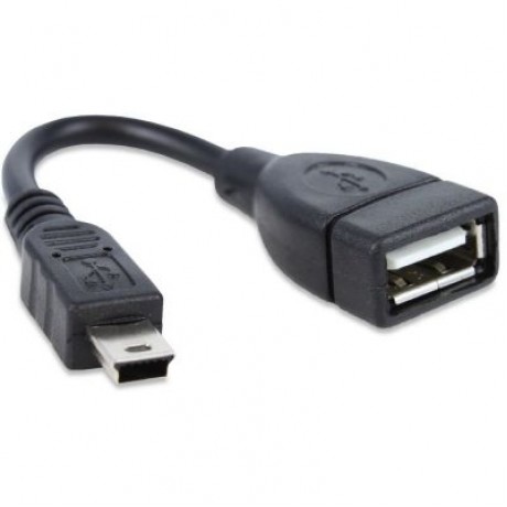High Quality USB A Female to Mini USB B 5 Pin Male Adapter Cable (BLACK)