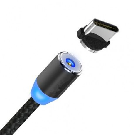 Cable Adapter for Type-C Round Magnetic Plug Charger (BLACK)