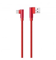 Nylon Braid Micro L Bending Data Charger Usb Cable for Android (RED)