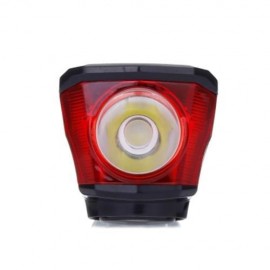 USB RECHARGEABLE SOLAR ENERGY BICYCLE FRONT LIGHT TAIL LAMP (BLACK)