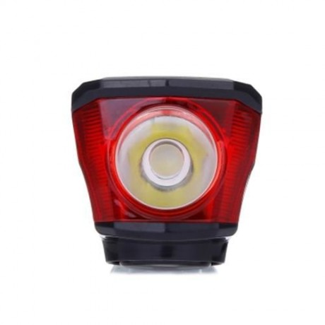 USB RECHARGEABLE SOLAR ENERGY BICYCLE FRONT LIGHT TAIL LAMP (BLACK)