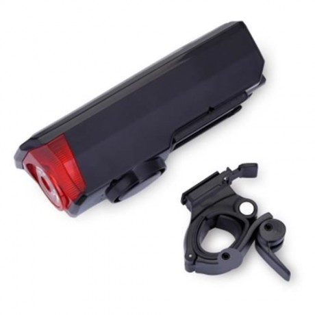 USB RECHARGEABLE SOLAR ENERGY BICYCLE FRONT LIGHT TAIL LAMP (BLACK)