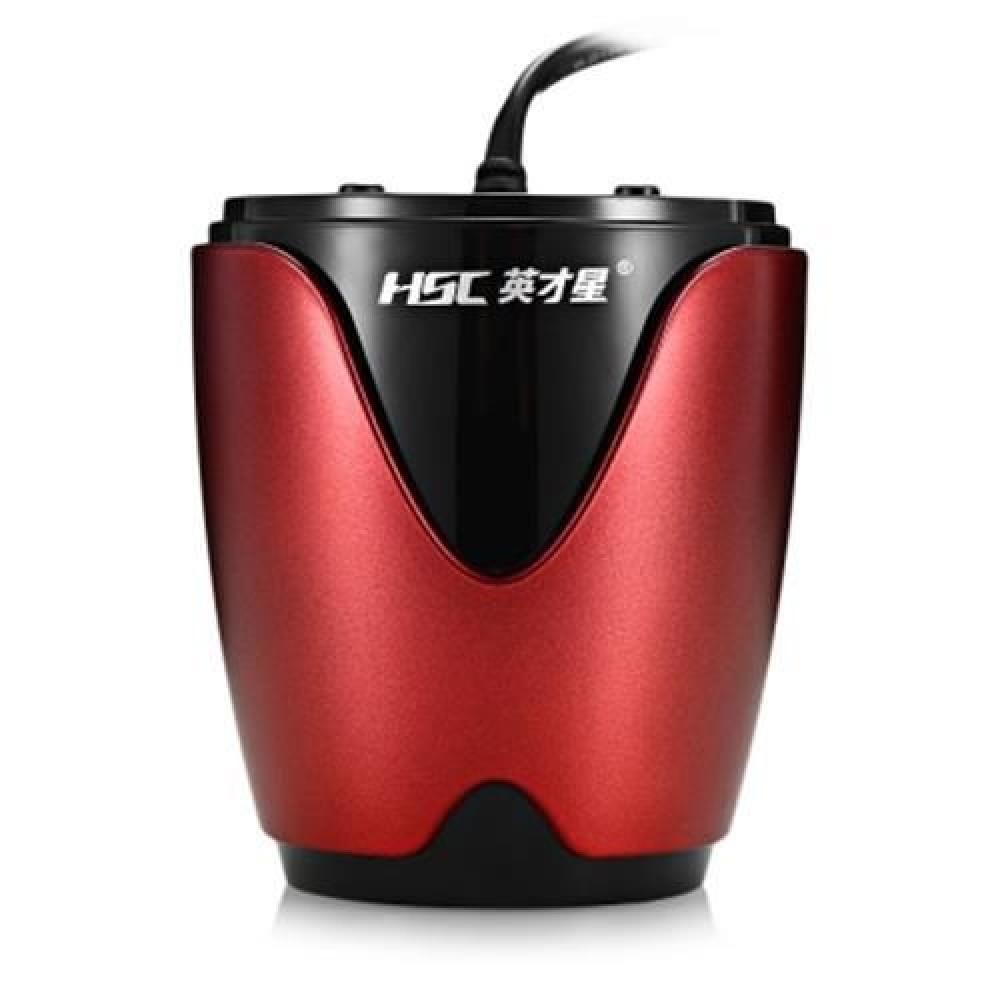 HSC 200B CAR CHARGER CUP SHAPE CIGARETTE LIGHTER SOCKETS (RED)