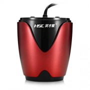 HSC 200B CAR CHARGER CUP SHAPE CIGARETTE LIGHTER SOCKETS (RED)