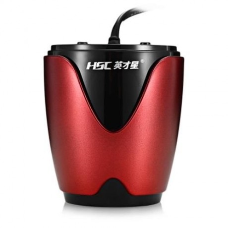 HSC 200B CAR CHARGER CUP SHAPE CIGARETTE LIGHTER SOCKETS (RED)