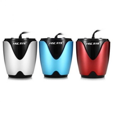 HSC 200B CAR CHARGER CUP SHAPE CIGARETTE LIGHTER SOCKETS (RED)