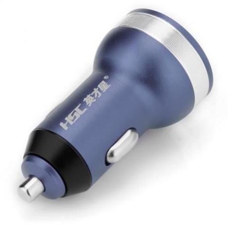 HSC 107D CAR CHARGER DUAL USB PORTS VOLTAGE MONITOR (SMASHING)