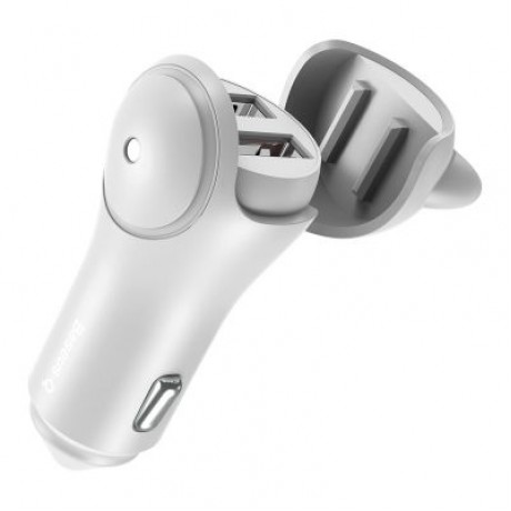 Baseus BSQC - 01 Adorkable Car Charger Double USB Output (WHITE)