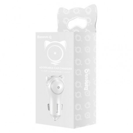 Baseus BSQC - 01 Adorkable Car Charger Double USB Output (WHITE)