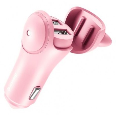 Baseus BSQC - 01 Adorkable Car Charger Double USB Output (PINK)