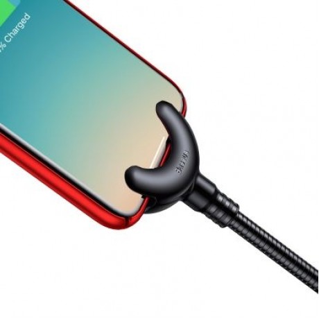 Baseus O-type Car Mount Cable 2.1A 0.8M for iPhone (BLACK)