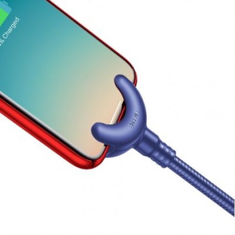 Baseus O-type Car Mount Cable 2.1A 0.8M for iPhone (BLUE)