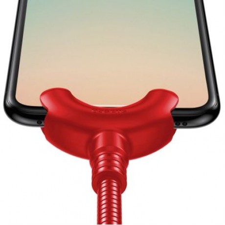 Baseus O-type Car Mount Cable 2.1A 0.8M for iPhone (RED)