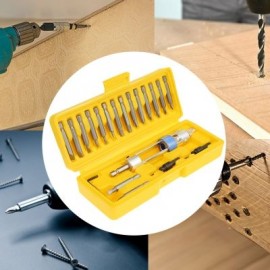 Half Time Drill Driver Steel Bit Durable Screwdriver Head Kit (YELLOW)