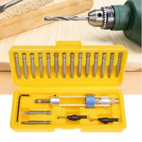 Half Time Drill Driver Steel Bit Durable Screwdriver Head Kit (YELLOW)