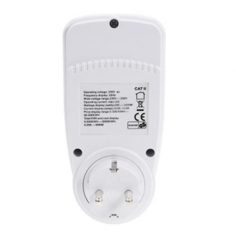 POWER METER ENERGY MONITOR VOLTAGE MEASURING ANALYZER (WHITE)