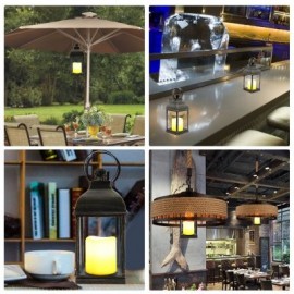 LED Flameless Candle Lantern Night Light Decoration Lighting (BRONZE)