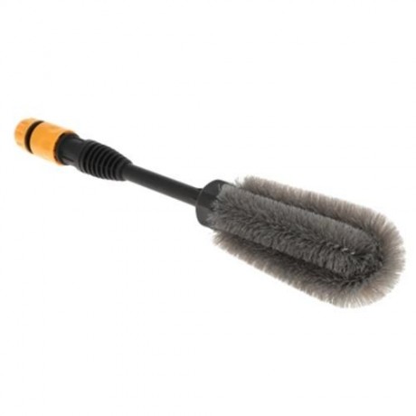 CAR AUTO MOTORCYCLE WASH TIRE WHEEL BRUSH DUST CLEANER TOOL (BLACK)