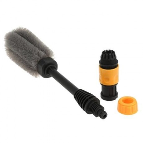 CAR AUTO MOTORCYCLE WASH TIRE WHEEL BRUSH DUST CLEANER TOOL (BLACK)