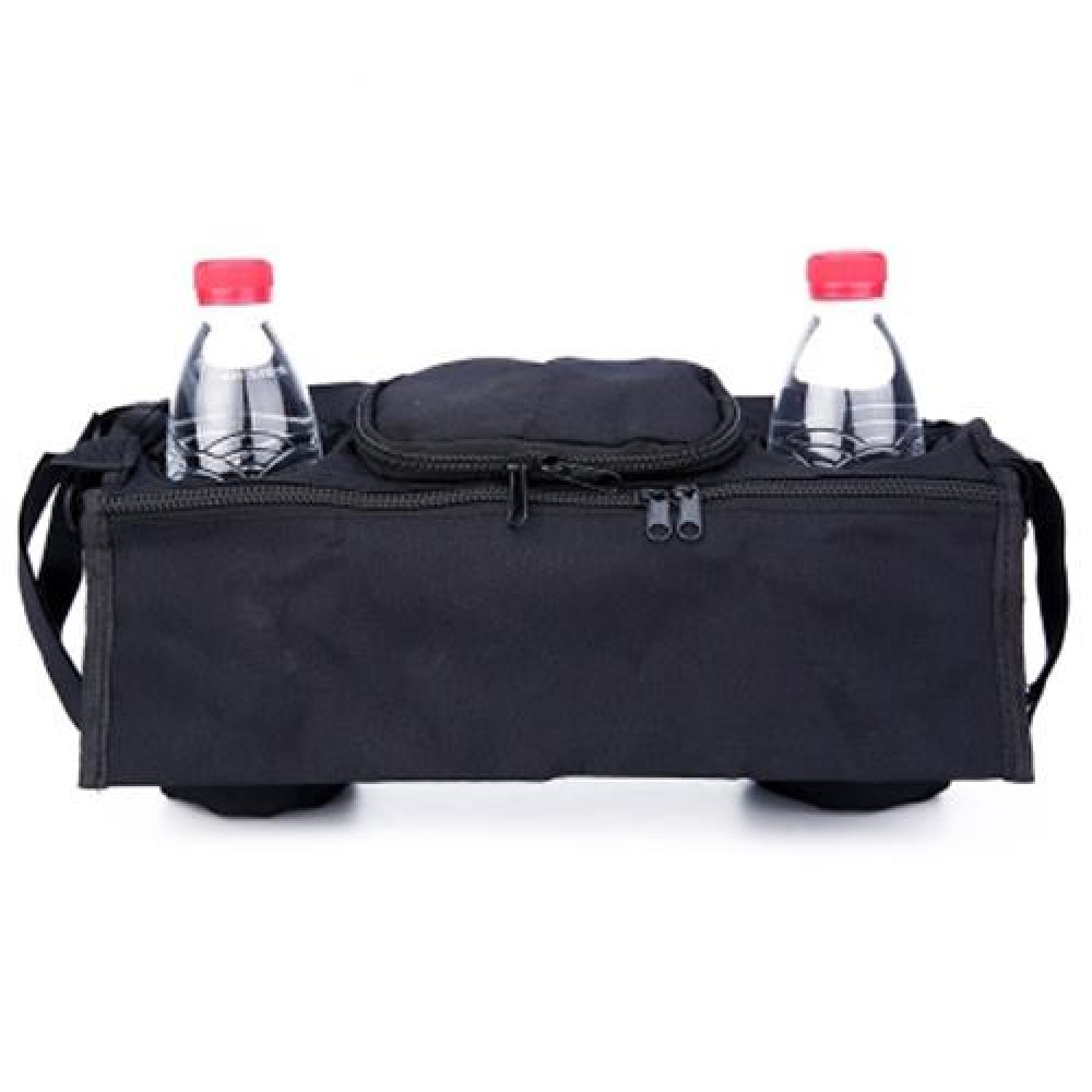 THE BABY STROLLER IS ATTACHED TO THE TROLLEY (BLACK)