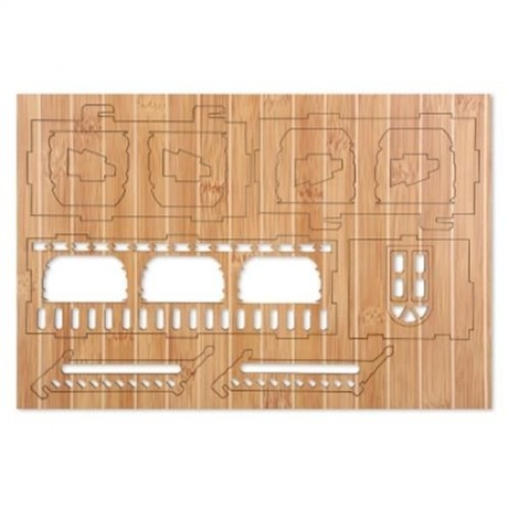 WOODCRAFT ASSEMBLY KIT 3D JIGSAW PUZZLE - EUROPEAN-STYLE VILLAS (CARBIDE BAMBOO)
