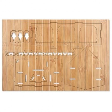 WOODCRAFT ASSEMBLY KIT 3D JIGSAW PUZZLE - EUROPEAN-STYLE VILLAS (CARBIDE BAMBOO)