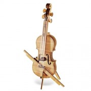 WOODCRAFT ASSEMBLY KIT 3D WOODEN PUZZLE - VIOLIN (CARBIDE BAMBOO)