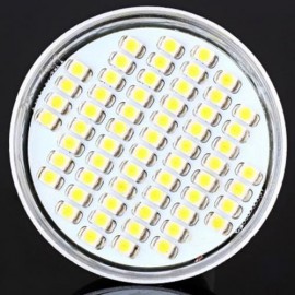 SENCART GU10 4W SMD 3528 60 LEDS WHITE LIGHT SILVER SPOT LAMP (260LM 6000-6500K) (COOL WHI