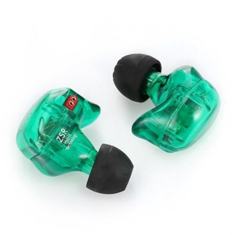 KZ ZSR HYBRID EARPHONES BALANCED ARMATURE WITH DYNAMIC IN-EAR EARBUDS (GREEN)