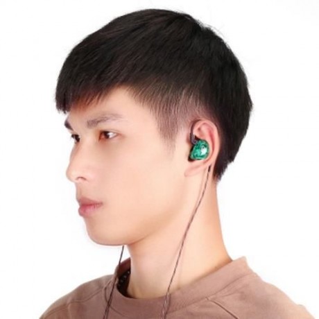 KZ ZSR HYBRID EARPHONES BALANCED ARMATURE WITH DYNAMIC IN-EAR EARBUDS (GREEN)
