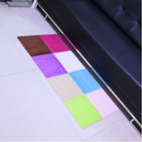 DIY Stitching Foam Carpet Mats Blanket Thicken Soft Pad (ROSE RED)