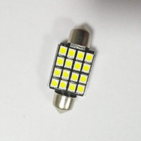 2PCS FESTOON 36MM 16LEDS 3528SMD LED CANBUS WHITE CAR INTERIOR DOME FESTOON LIGHT LAMP BUL