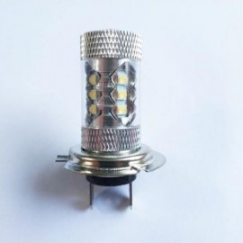 2PCS H7 16LEDS SMD 2828 80W 6500K -7000K LED FOG BULB HEADLIGHT FOR CAR DC12-24V (SILVER)