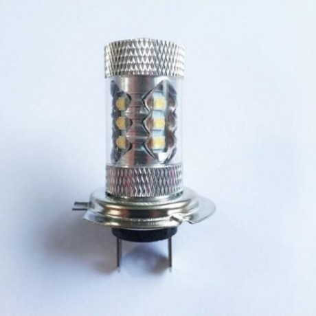 2PCS H7 16LEDS SMD 2828 80W 6500K -7000K LED FOG BULB HEADLIGHT FOR CAR DC12-24V (SILVER)
