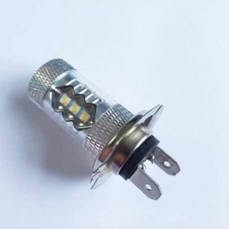 2PCS H7 16LEDS SMD 2828 80W 6500K -7000K LED FOG BULB HEADLIGHT FOR CAR DC12-24V (SILVER)