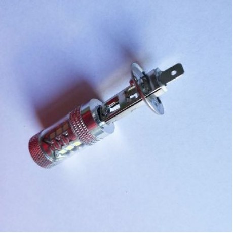 2PCS H1 16SMD 3030 80W 6500K -7000K LED Bulb for Car LED Fog Light Head Lamp DC12-24V (SIL