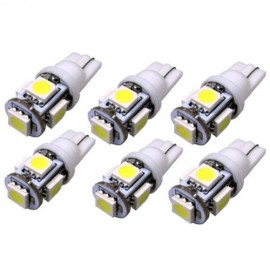 6PCS T10 W5W 158 194 2.5W 5050 5SMD LED BULB CAR EPISTAR LED CLEARANCE LIGHT (WHITE)