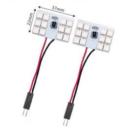 1 SET FESTOON T10 5050 SMD 12LED RGBW CAR LIGHT AUTO REMOTE CONTROLLED LED LAMP (RGBW)